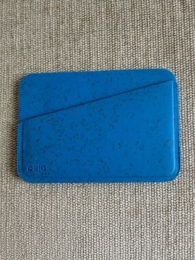 Pela Card Holder Electric Blue Mini Travel Wallet Non-Toxic Eco-Friendly NWOT